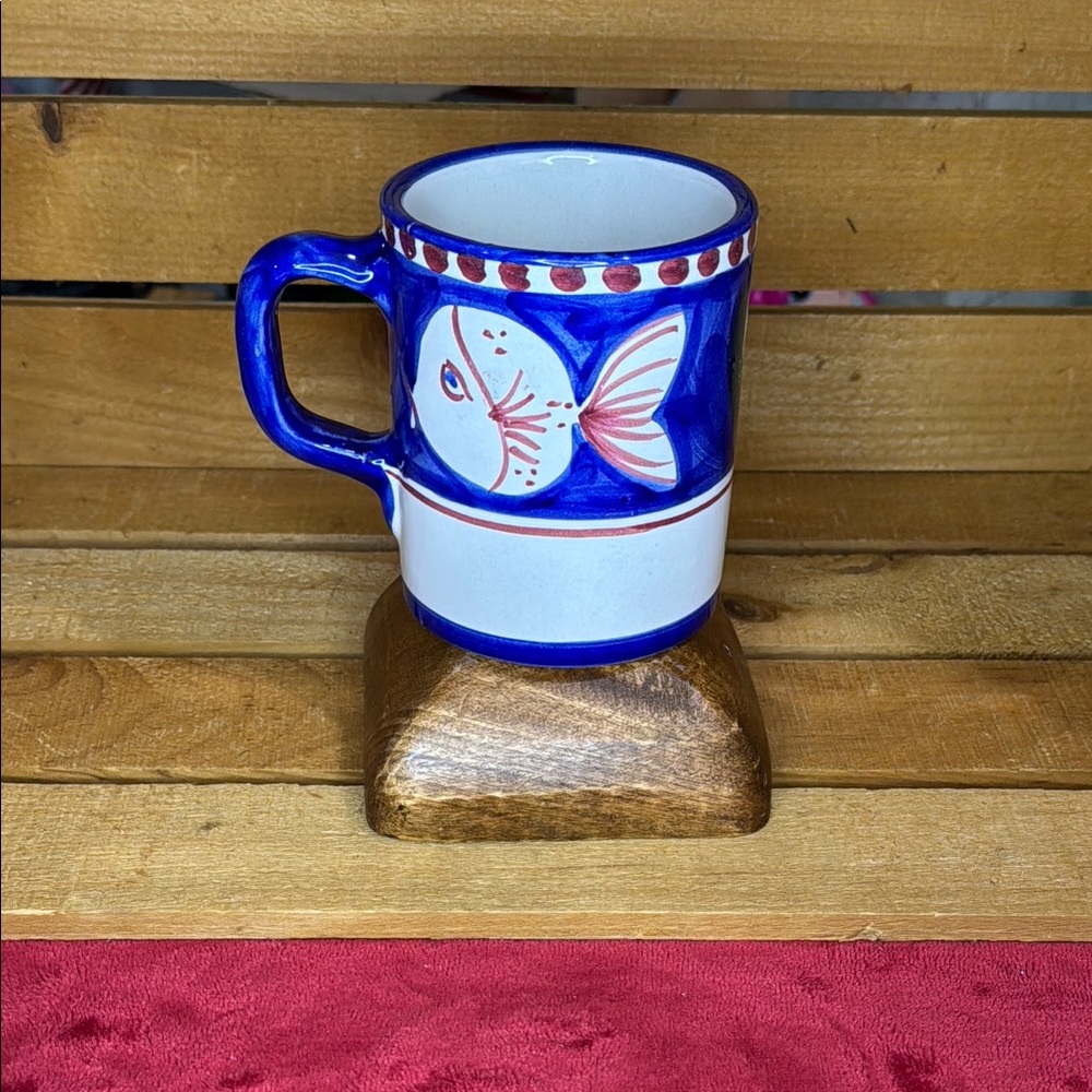 Solimene Blue and White Butterfly Pattern Mug made in Italy